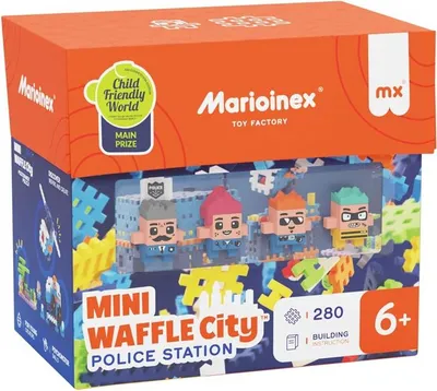 Produktbild von MARIOINEX Mini Waffle City Bausteine Polizeistation  280 Teile