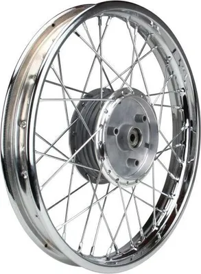 Immagine prodotto di Ruota a raggi in acciaio completa di cerchio 1.60x16 pollici cromo / raggi cromo per Simson S50 S51 S53 S70 S83 KR51 Schwalbe SR4