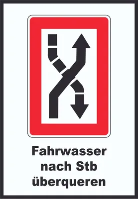 Produktbild von Fahrwasser nach Steuerbord zu überqueren Symbol und Text A6 (105x148mm)