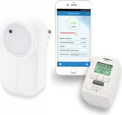 Produktbild von Heizkörperthermostat Smart Home System mit Gateway und App Olympia Starterset