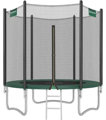 Obrázek produktu pro Dětská trampolína s bezpečnostní sítí STR061C01, Ø183 cm, černo/zelená