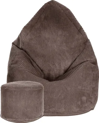 Obrázek produktu pro Dreamroots sedací vak 80x80x120cm sedací vak s opěradlem a stoličkou a potahem Sedací polštář Podlahový chladicí vak Bubibag sedací vak sedací vak Roasted Cocoa