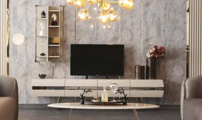 Obrázek produktu pro Nástěnná TV skříňka Příborník Nástěnná TV skříňka s nízkou deskou Vysoký lesk