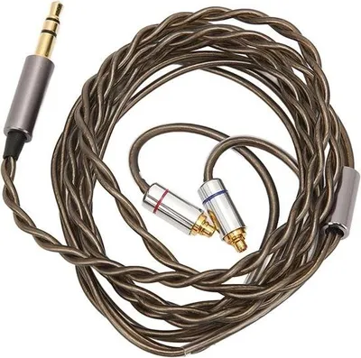 Produktbild von Vergoldetes MMCX-auf-3,5-mm-Kopfhörerkabel 1,2 m für IE300 IE600 IE900 SE215 SE846 UE900 TK200 UM PRO10 UM PRO50 .