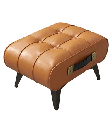 Produktbild von Kumo - Moderner Hocker Pouf Ottoman 35,5x25x30 cm Fußhocker aus Kunstleder