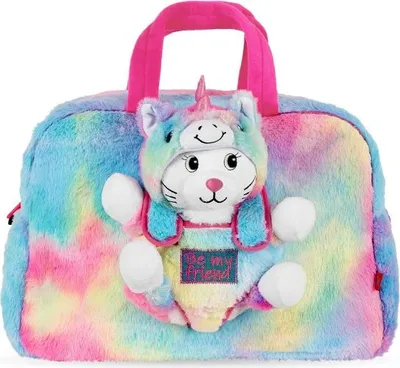 Produktbild von Kindersporttasche mit Plüsch Perletti Toys Kawaii Einhorn Katze, 13091