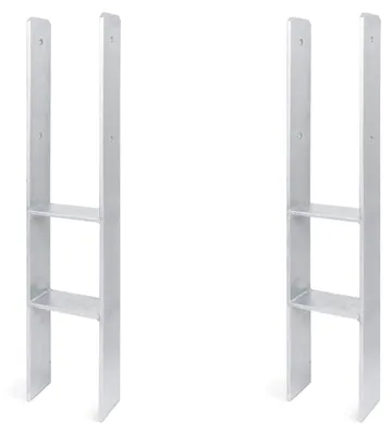 Produktbild von Alberts 2 x H-Pfostenträger, 141x800 mm, Materialstärke 8 mm, Tiefe 60 mm, feuerverzinkt