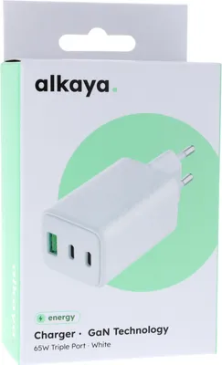 Produktbild von alkaya Nexus-Laderät mit GaN-Technologie weiss
