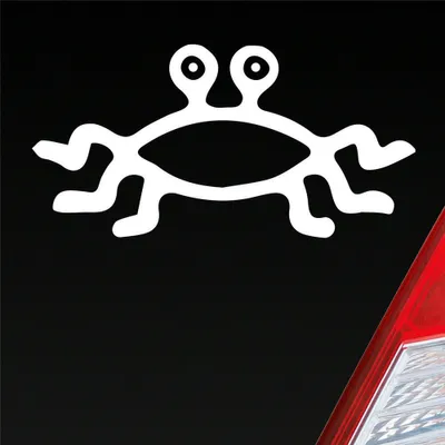 Produktbild von Auto Aufkleber Krabbe Krebs Sternzeichen Crab Tier Meer See 19x10 cm Weiss Matt Sticker Heckscheibenaufkleber