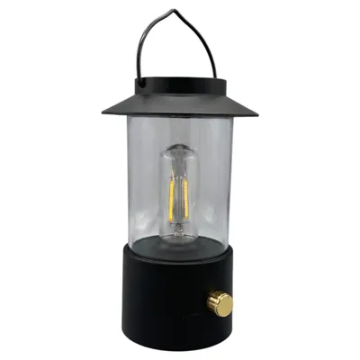 Produktbild von Coen Bakker Tischleuchte, schwarz, Kunststoff, 11,5x24cm, USB-dimmbar, Filament LED, warmweiß, Innen- & Außenbereich, IP44, Laden & Leuchten gleichzeitig