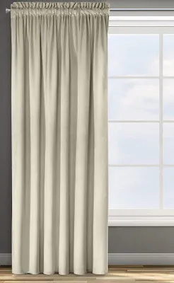 Obrázek produktu pro Zatemňovací závěs, extra dlouhý - Saténový, jednobarevný závěs do obývacího pokoje a ložnice - 135x300 cm - Béžová