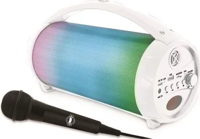 Zdjęcie produktu dla Głośnik Bluetooth Przenośny LEXIBOOK iParty, 4W RMS, Mikrofon, Efekty świetlne, Bateria 1200 mAh