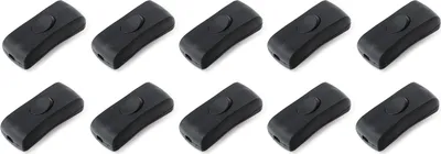 Produktbild von Schnurschalter schwarz / weiß - Farbe + Menge: 10 x schwarz