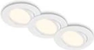 Produktbild von Briloner PIWO 3er Set LED Einbaustrahler 230V, Schwenkbar, Warmweiße Lichtfarbe, Weiß, Ø8 x 2,2 cm