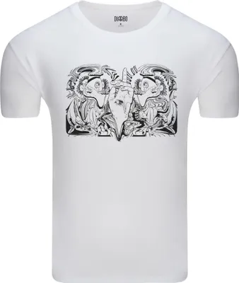 Produktbild von Diarbo Herren T-Shirt mit Abstraktem Druck Surreale Hände Weiß Gr.XXXL