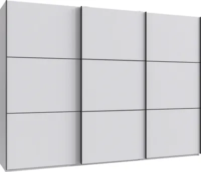 Produktbild von Schwebetürenschrank Kleiderschrank 3-türig 300 cm modern Vollausstattung in Weiß / 22016