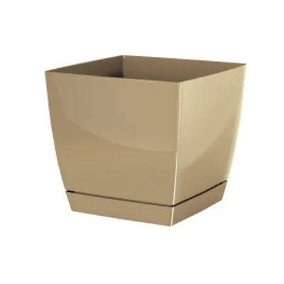 Obrázek produktu pro Květináč 13,5x13,5cm Coubi Square P DUKP135-7502U káva s mlékem plastový PROSPERPLAST