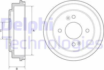 Produktbild von 2x DELPHI Bremstrommel BF550 für KIA Picanto (SA)