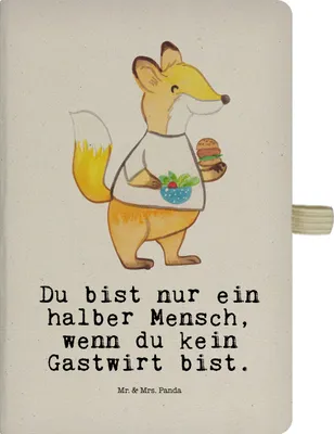 Produktbild von Mr. & Mrs. Panda notizbuch Gastwirt Herz - Transparent - Geschenk, Bar, Gaststätte, Kneipe, Adressbuch, Tagebuch, DIN A4 Skizzenbuch, Kladde, Spruch