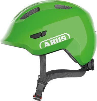 Produktbild von ABUS Kinderhelm Smiley 3.0 - Fahrradhelm mit tiefer Passform, kindergerechten Designs & Platz für einen Zopf - für Mädchen und Jungs - Grün Glänzend, Größe S (45-50 cm)