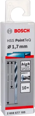 Immagine prodotto di Trapano elicoidale Bosch PointTeQ 1,7 mm