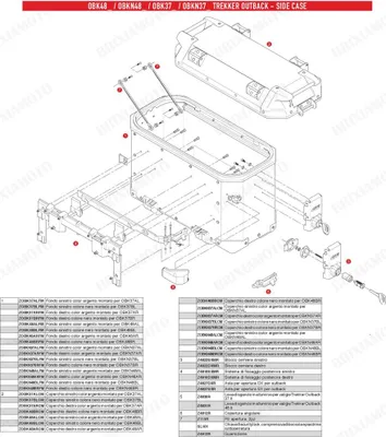 Produktbild von Kofferdeckel GiVi Aluminium silber links für OBKN48AL