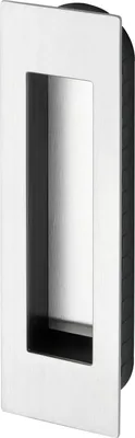 Produktbild von Marchesi Schiebetürmuschel eckig 155 x 45 x 2 mm Edelstahl matt  Einlassmaß 150 x 40 x 19 mm