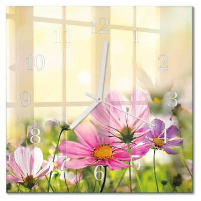 Immagine prodotto di Orologio da parete Tulup Glasuhr, orologio da cucina, vetro vero, 30x30 cm, design moderno e decorativo, silenzioso, lancette bianche - Kosmeen