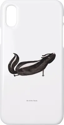 Produktbild von Mr. & Mrs. Panda Iphone 10 Handyhülle Stinktier Yoga - Weiß - Geschenk, X, Skunk, Hülle, Cover, Handy, Namaste, Lebe, Liebe, Wildtier