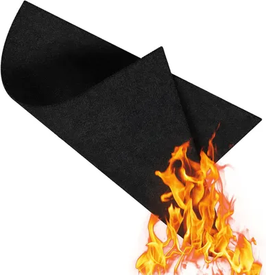 Imagen del producto de Alfombrilla ignífuga resistente al calor, de 30x30 cm y 5 mm de grosor, para estufas de leña y parrillas