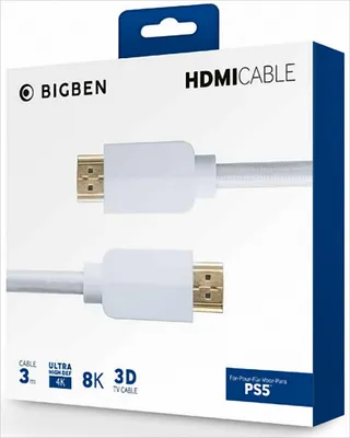Produktbild von Bigben HDMI Kabel 2.1 Kabel für 4K ULTRA HD / 8K 3 Meter weiß BB008630
