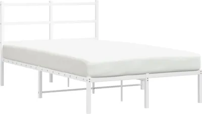 Obrázek produktu pro vidaXL Postel s čelem kovová bílá 120x200 cm