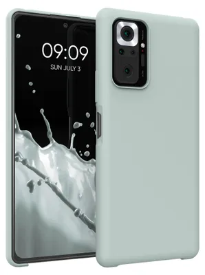 Produktbild von kwmobile Handyhülle für Xiaomi Redmi Note 10 Pro Hülle - Case Silikon - Kabelloses Laden - Schutzhülle Cover in Cool Mint