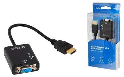 Zdjęcie produktu dla Savio CL-23, 0,5 m, VGA (D-Sub), HDMI Typu A (Standard), Męska, Żeńska, 1920 x 1080 px