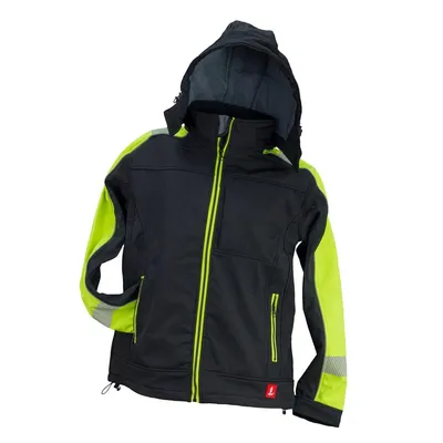 Produktbild von URGENT Softshelljacke mit Kapuze Arbeitsjacke Wasserdicht Winterjacke - Schwarz/Gelb - (GL-8364 Kapuze) Gr. L