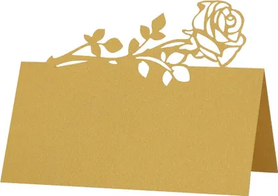 Produktbild von 50pcs Favor Decor Laser Cut Rose Design Blank Tisch Name Platz Karte Für Hochzeit Party Treffen