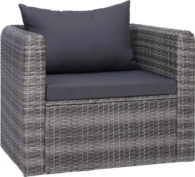 Zdjęcie produktu dla VidaXL 44161, Taras, Obite siedzisko, Poliester, Szary, 800 mm, 720 mm