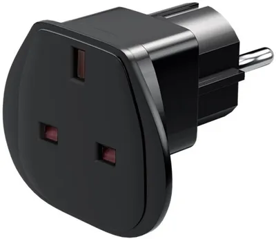 Obrázok produktu pre Goobay 94271 Cestovný adaptér UK na Európu, čierny – pre zariadenia z Veľkej Británie (typ G) do zásuviek v Európe (typ E/F)