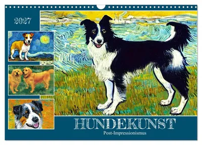 Produktbild von Hundekunst (Wandkalender 2027 DIN A3 quer), CALVENDO Monatskalender