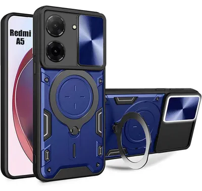 Image de Coque pour Xiaomi Redmi A5, Antichoc avec Anneau Magnétique et Protection Caméra - Bleu Marine