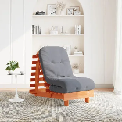 Produktbild von Maison Exclusive - Futon Schlafsofa mit Matratze Braun 60x206x11 Massivholz Kiefer