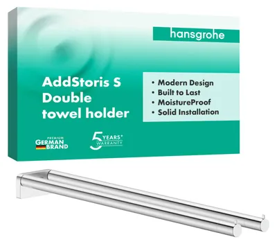 Image de hansgrohe AddStoris S porte-serviettes à deux bras, 41787000