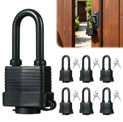 Imagen del producto de Solidchoice - Juego de 6 candados impermeables con llaves