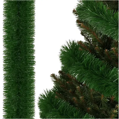 Produktbild von Weihnachtsgirlande 6 m, grüne Tannengirlande 15 cm, künstliche Girlande für Weihnachtsbaum, Treppe und Dekoration
