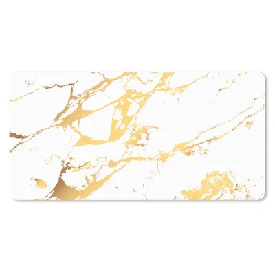 Produktbild von MuchoWow® Mauspad Mousepad Marmor - Weiß - Gold - Luxus 60x30 cm - Mousepads - Maus Mat - Pad - Mausunterlage - Nachhaltig
