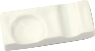 Produktbild von [ WEIß ] Essstäbchen- + Esslöffel Ablage - Bank / Stäbchen-Bänkchen 8.5 x 3.5cm