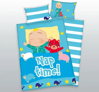 Produktbild von Kinder Baby Bettwäsche CoComelon 100x135 40x60 cm - Baumwolle
