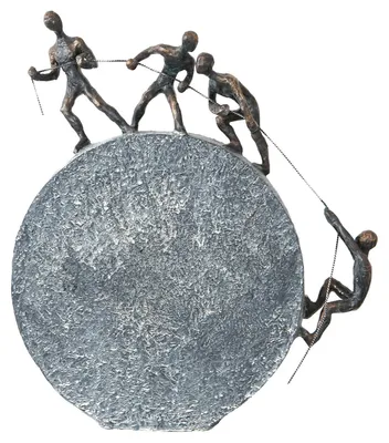 Productafbeelding van Gilde-sculptuur, liftmotief, touwmotief, groep, kunsthars, grijs, bronskleurig, set van 1.Hoogte: 35,00 cmBreedte: 29,00 cmDiepte: 19,00 cm79125