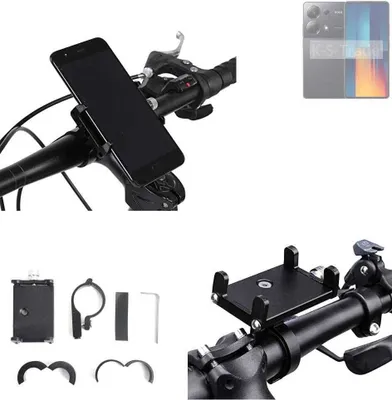 Produktbild von K-S-Trade Handyhalterung für das Fahrrad kompatibel mit POCO M6 Pro 4G Halter Lenkstange Fahrradhalterung Motorrad Bike Mount Befestigung Smartphone