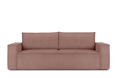 Obrázek produktu pro Rozkládací pohovka Konsimo s funkcí spaní s kontejnerem na lůžkoviny s područkami "NAPI", růžová, manšestrová tkanina, Loft, 244x89x101 cm